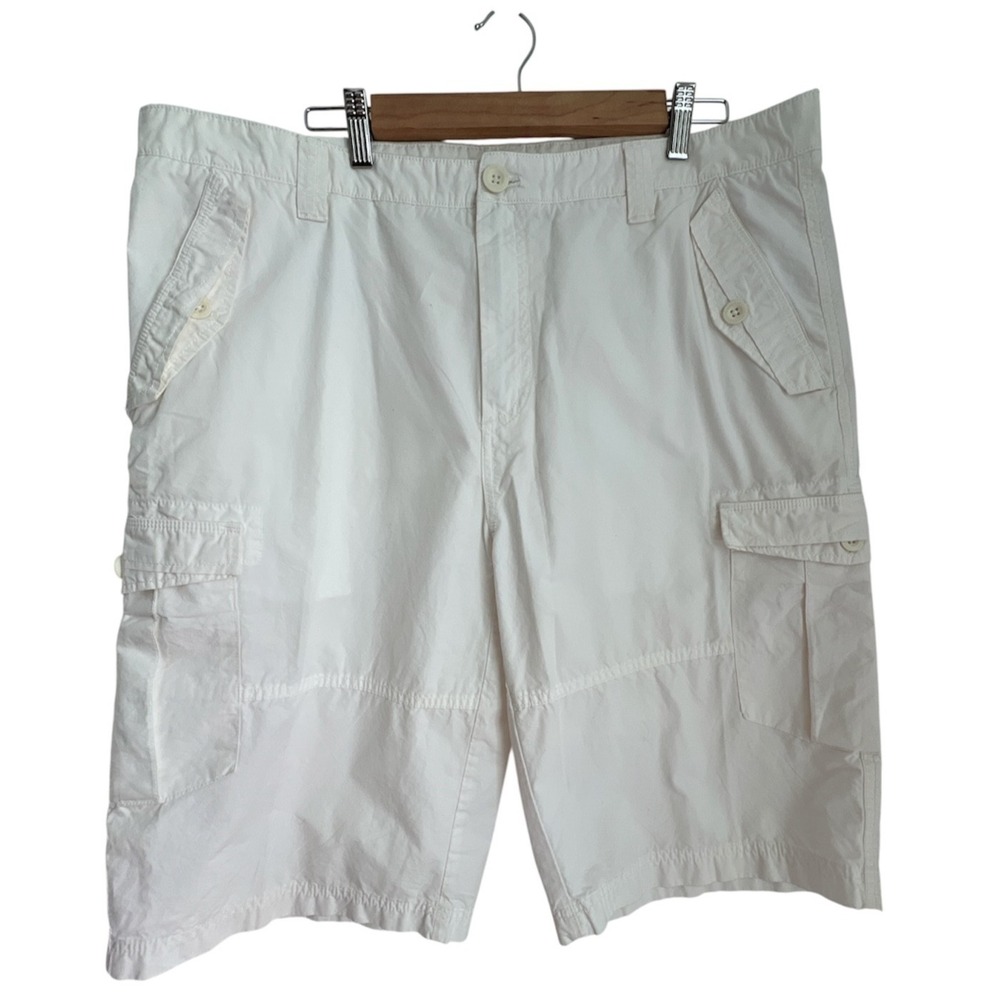 Calvin Klein Shorts 38 Cargo Mens White Classic Fit Cotton Vaca NWT NEW MSRP $69